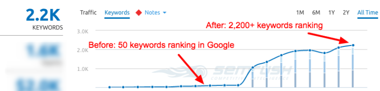 organic rankings in google